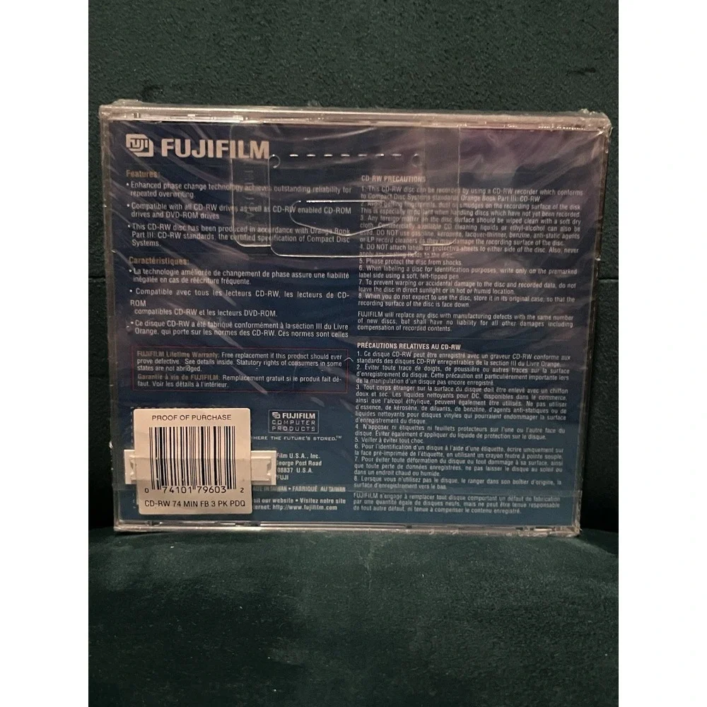 New Fuji Film 3 Pack CD-R All Purpose‎ Discs, Recordable, 74min- 650MB, Sealed